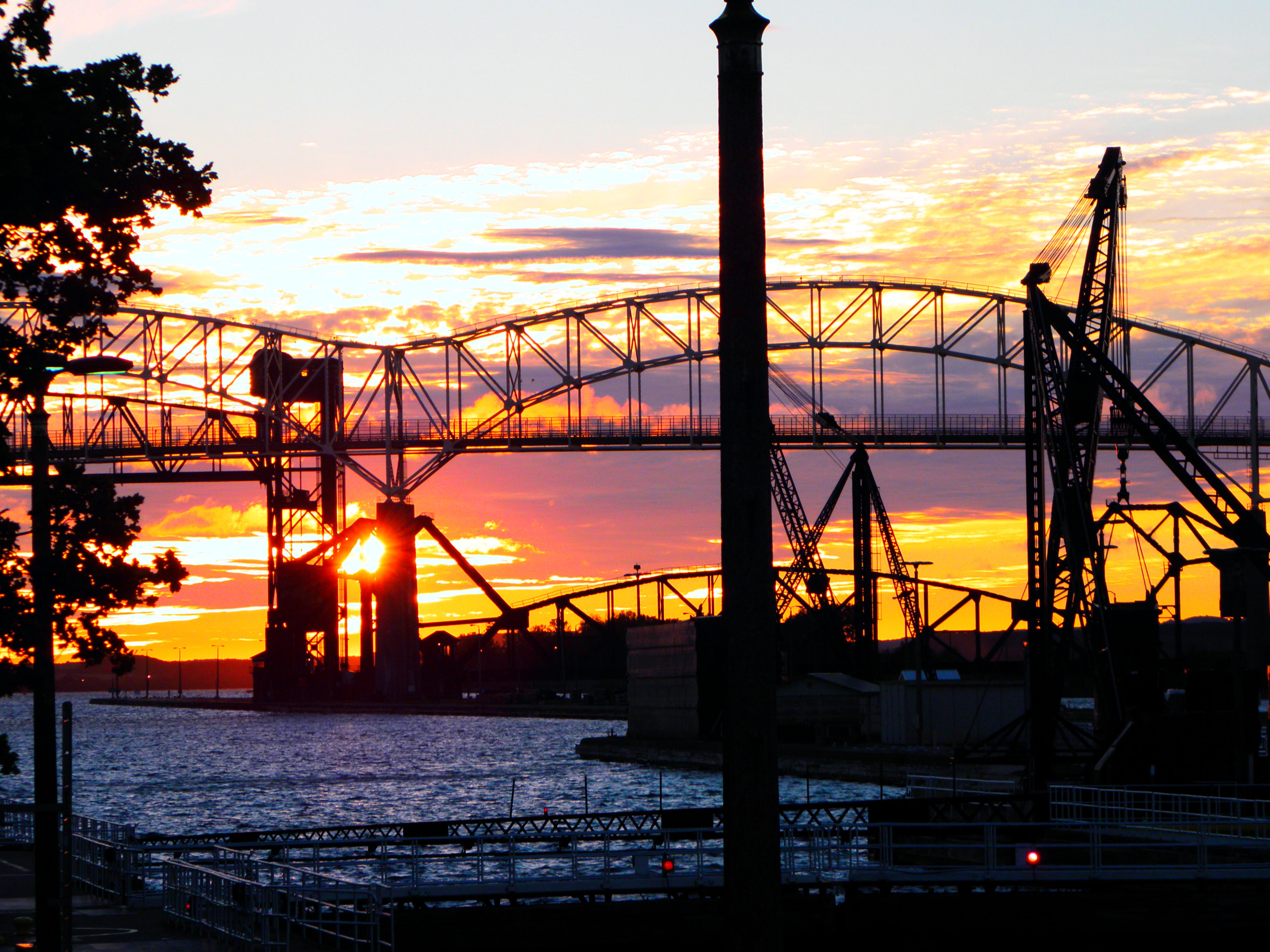 Sunset at the Soo Locks 