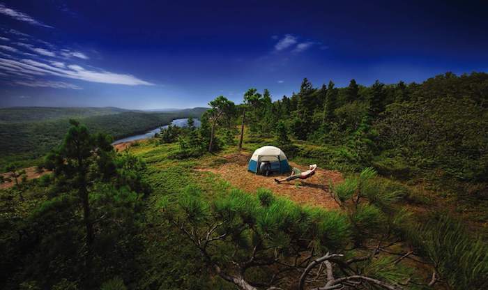 Camping at Porcupine Mountain Wilderness Area