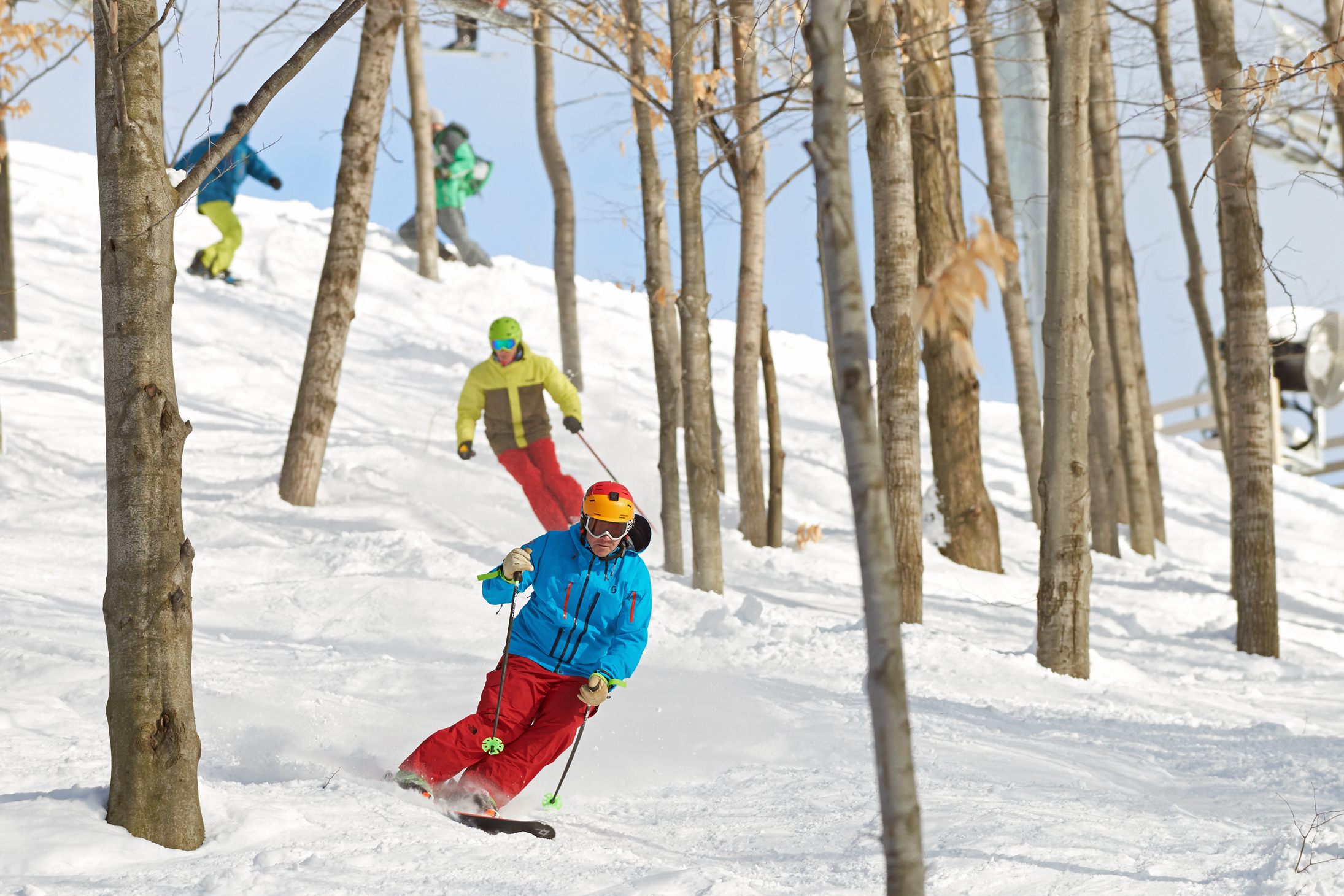 Skifahren auf den Glades am Crystal Mountain