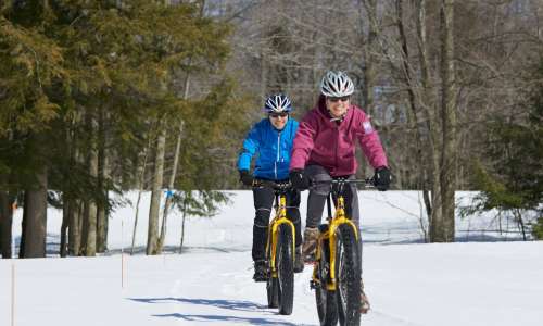 biking on snow