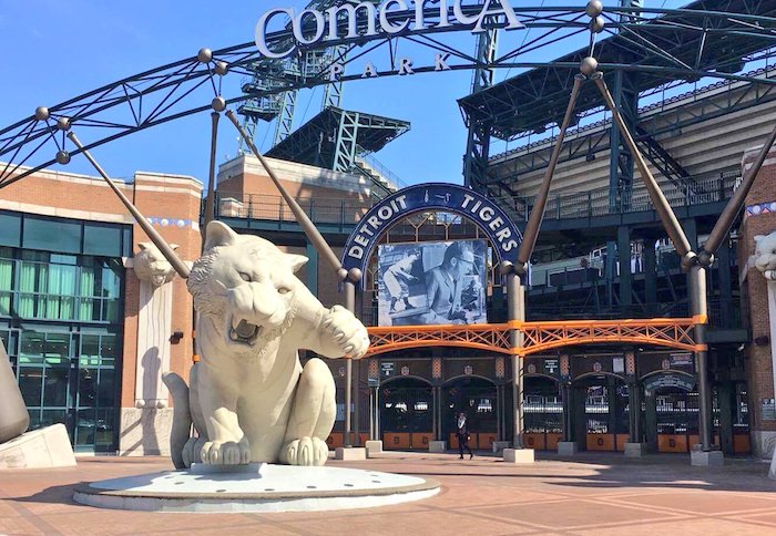 Comerica Park home of the Detroit Tigers