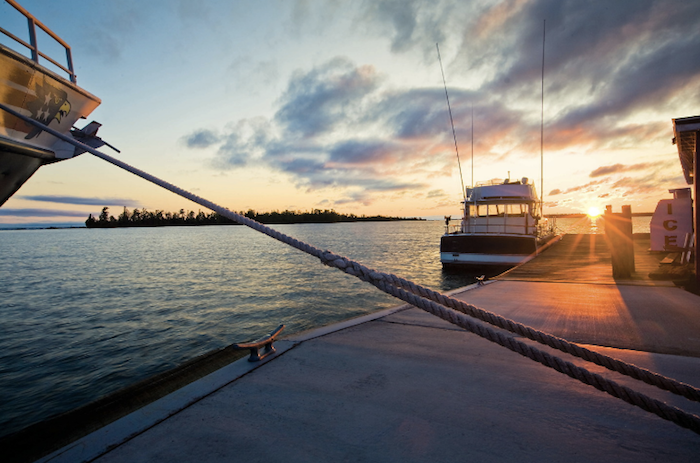Ferry boat docked at Isle Royale