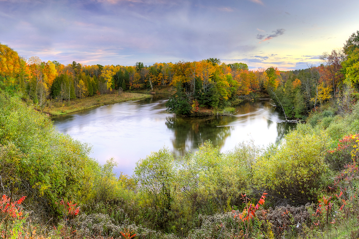 Manistee River Trail in Fall