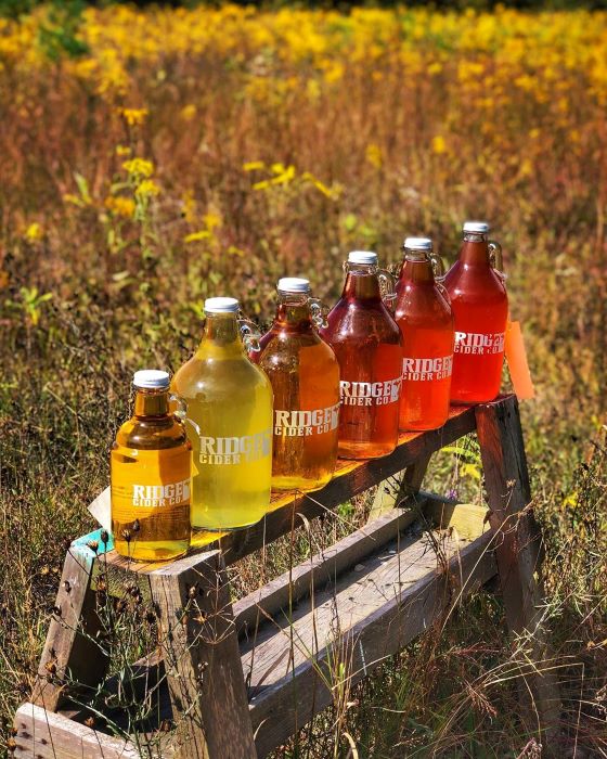 Cider of various flavors from Ridge Cider Co.