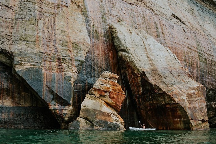 Hiking at the Pictured Rocks National Lakeshore in the Fall
