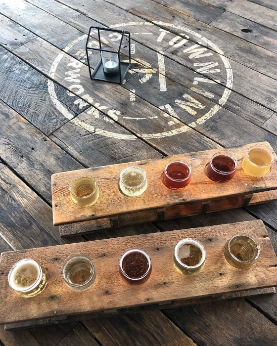 Two flights of cider from Townline Ciderworks