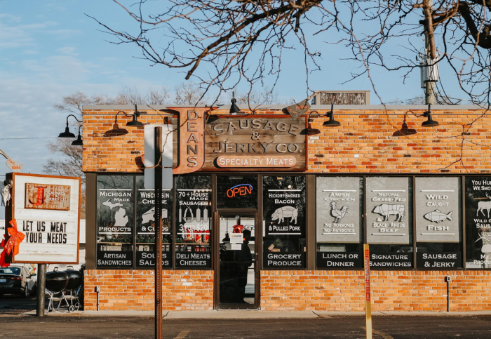 The J. Deans Sausage & Jerky Co. Specialty Meats storefront.
