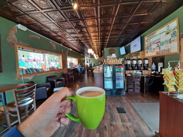Interior of The Corner Social coffee shop