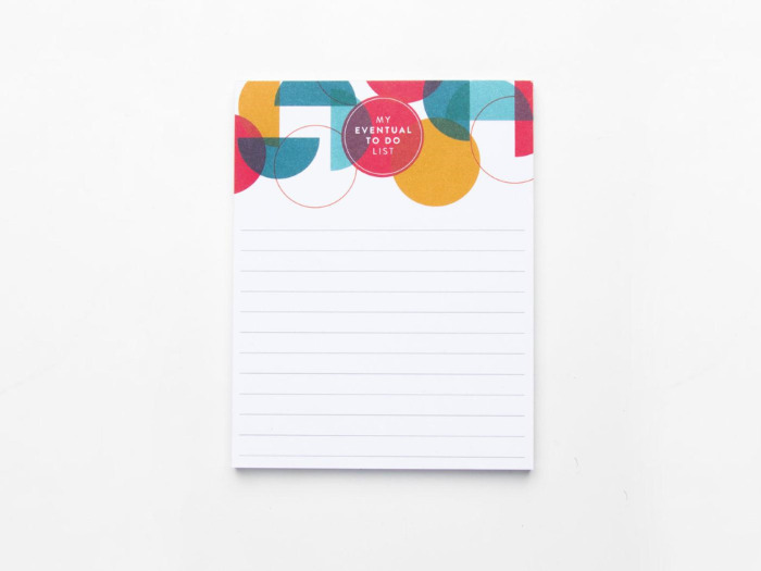Notepad on a table